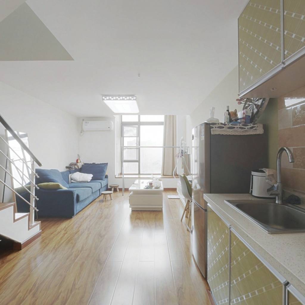 36平米loft装修样板间,36平方小户型装修 精装修拎包入住公寓.4.9米loft