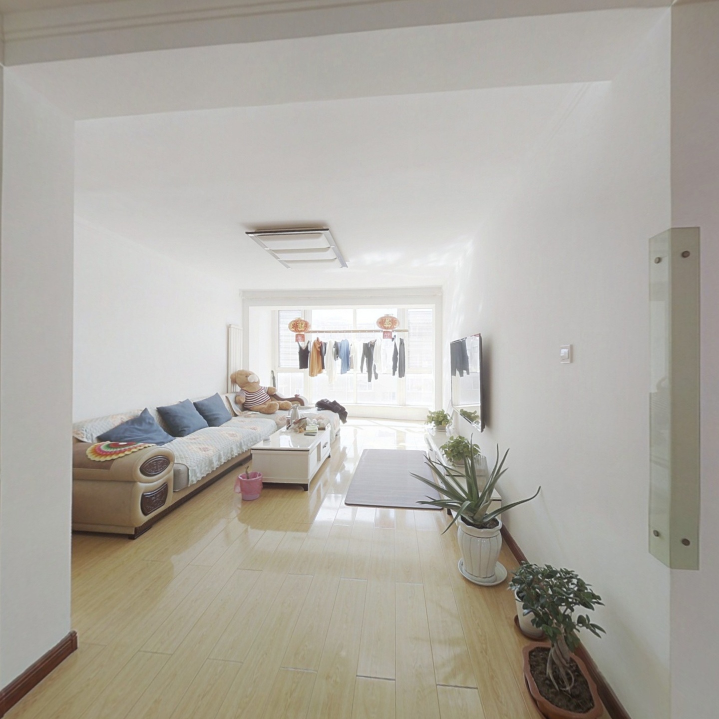 红田美林居 100平两居室 自住 去年新装修 视野宽广