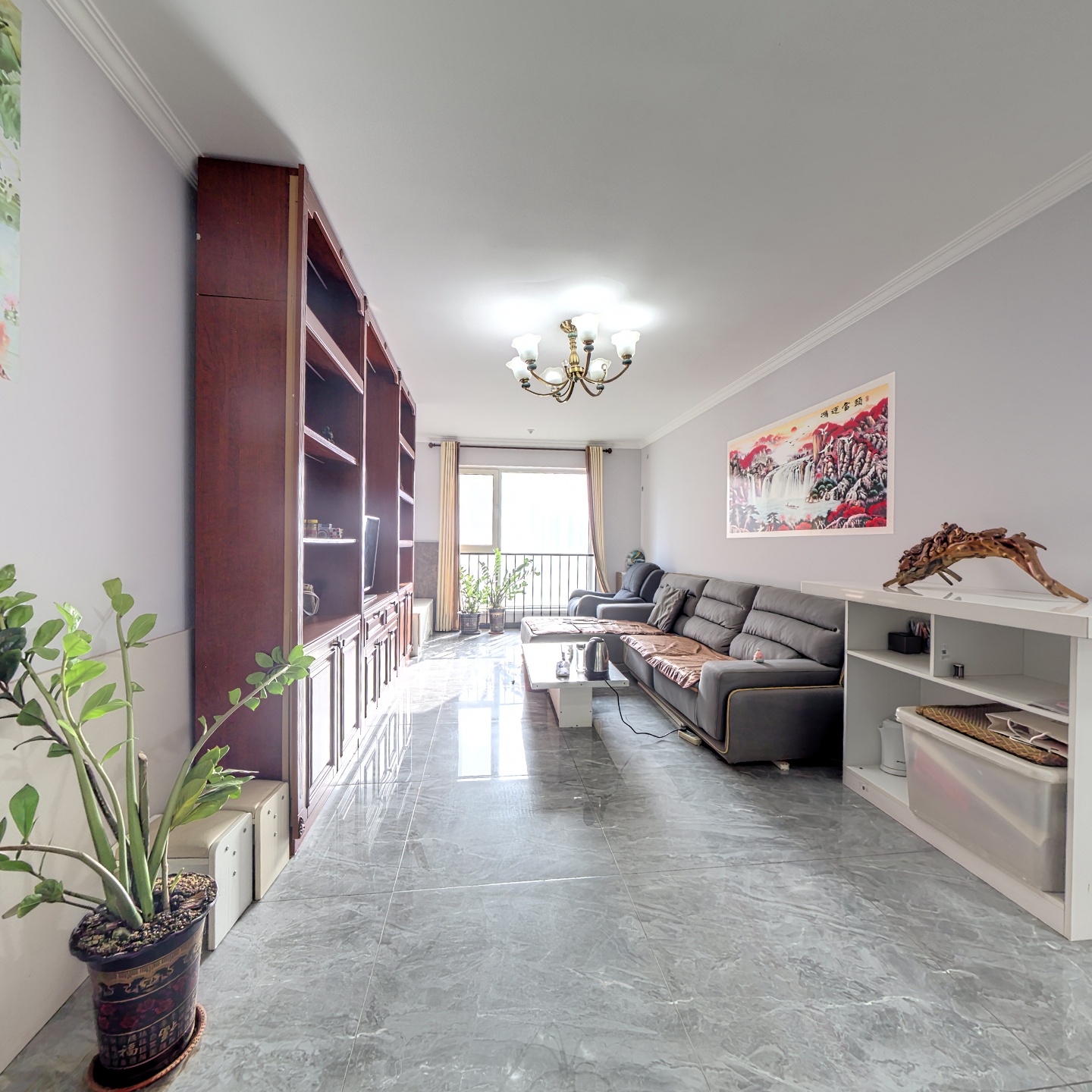 狮子城精装修南北通透三居室采光好