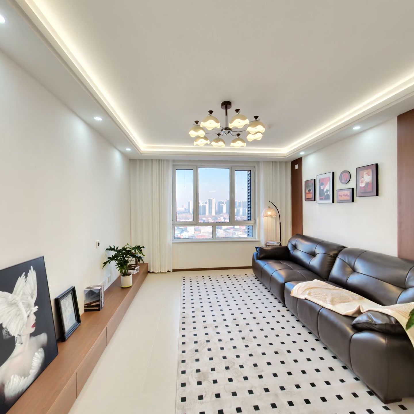 德信公园北侧 视野挺好的 全天采光不遮挡精装修大三居