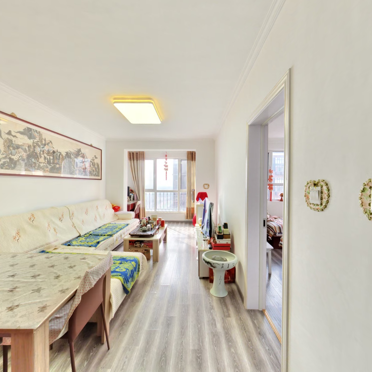 人车分流小区 中间楼层，视野好，全阳两居